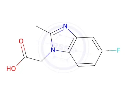 Chemical structure of 2-?5-Fluoro-2-methyl-1H-benzo[d]imidazol-1-yl?acetic acid