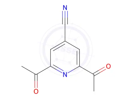 Chemical structure of 2,6-Diacetyl-4-pyridinecarbonitrile