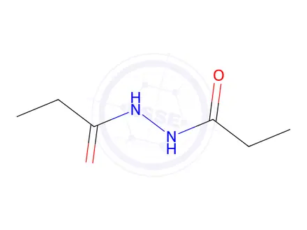 Chemical structure of 2'-(1-oxopropyl)propionohydrazide
