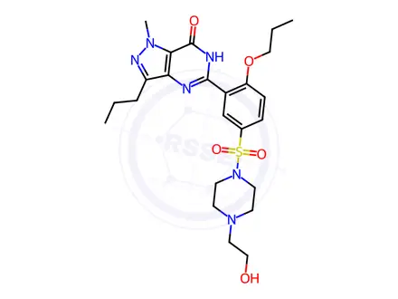 Chemical structure of Hydroxyhomosildenafil-propoxyphenyl