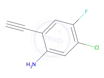 Chemical structure of 5-Chloro-2-ethynyl-4-fluoroaniline
