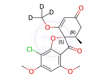 Chemical structure of Griseofulvin-d3