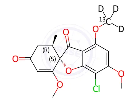 Chemical structure of Griseofulvin-13CD3