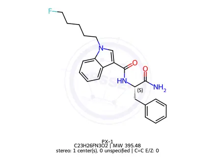 Chemical structure of PX-1