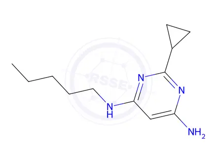 Chemical structure of 2-cyclopropyl-n4-pentylpyrimidine-4,6-diamine