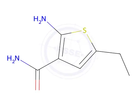 Chemical structure of 2-amino-5-ethylthiophene-3-carboxamide
