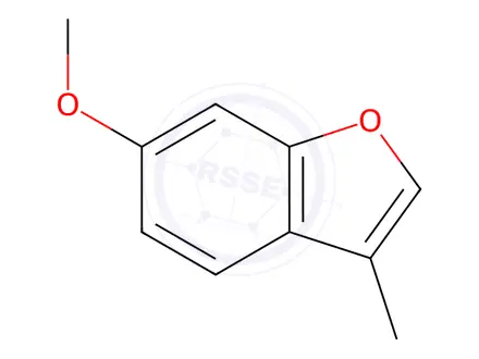 Chemical structure of Benzofuran, 6-methoxy-3-methyl-