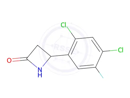 Chemical structure of 4-(2,4-Dichloro-5-fluorophenyl)azetidin-2-one