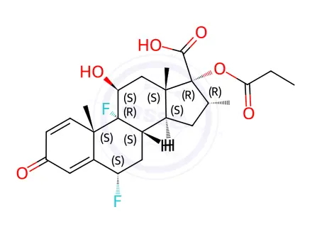 Chemical structure of Fluticasone Propionate Impurity A