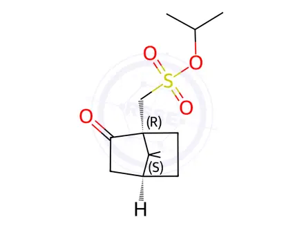 Chemical structure of (R,S)-Camphorsulfonic acid Isopropyl Ester