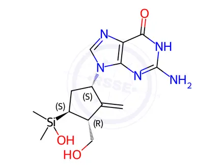 Chemical structure of Entecavir 4-Dimethylsilyl USP Impurity