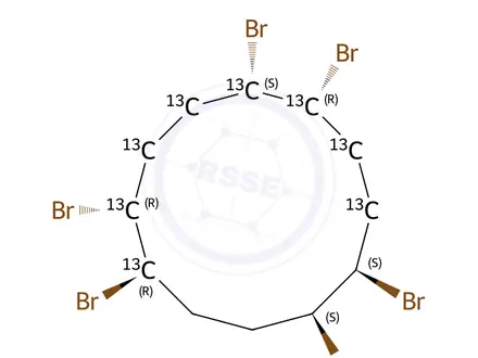 Chemical structure of α-HBCD-13C12