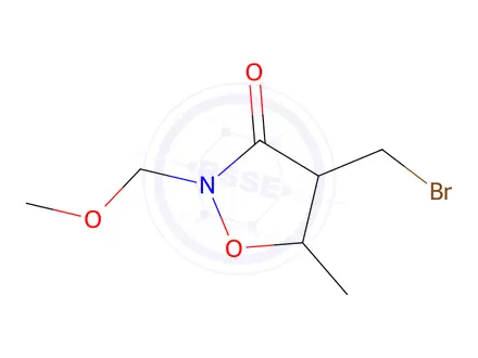 Chemical structure of 4-Bromomethyl-2-methoxymethyl-5-methylisoxazolin-3-one