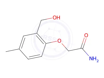 Chemical structure of 2-(2-(Hydroxymethyl)-4-methylphenoxy)acetamide