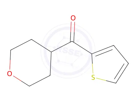 Chemical structure of (tetrahydro-2h-pyran-4-yl)(thiophen-2-yl)methanone