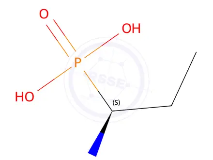 Chemical structure of (S)-(1-Aminopropyl)phosphonic acid