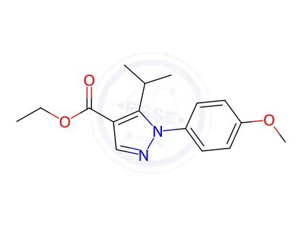Chemical structure of Ethyl 5-isopropyl-1-(4-methoxyphenyl)-1h-pyrazole-4-carboxylate