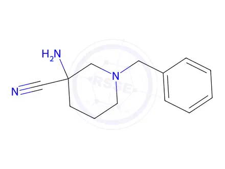 Chemical structure of 3-Amino-1-Benzylpiperidine-3-Carbonitrile