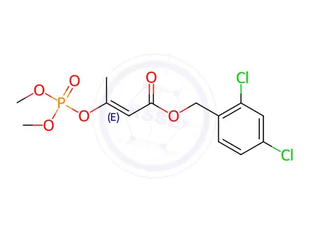 Chemical structure of (E)-3-[(Dimethoxyphosphinyl)oxy]-2-butenoic acid 2,4-dichlorobenzyl ester