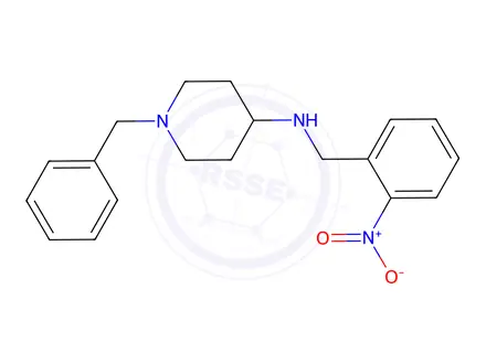 Chemical structure of 1-Benzyl-N-(2-nitrobenzyl)piperidin-4-amine