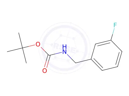 Chemical structure of tert-butyl 3-fluorobenzylcarbamate
