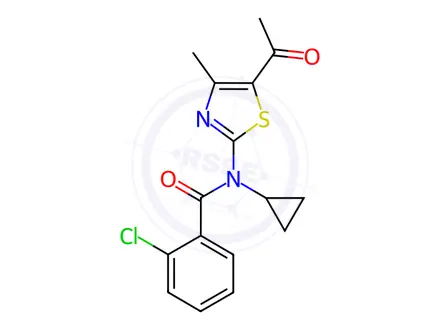 Chemical structure of n-(5-Acetyl-4-methylthiazol-2-yl)-2-chloro-N-cyclopropylbenzamide