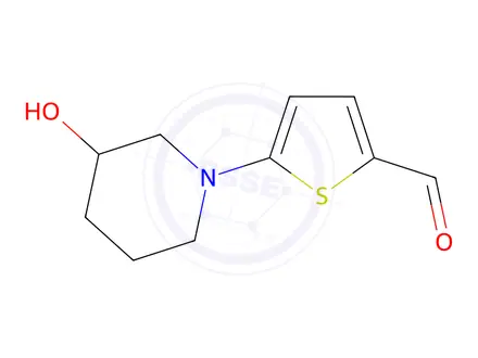 Chemical structure of 5-(3-Hydroxypiperidin-1-yl)thiophene-2-carbaldehyde