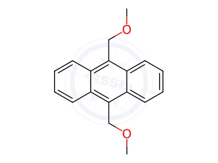 Chemical structure of Anthracene, 9,10-bis(methoxymethyl)-