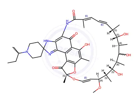 Chemical structure of 25-O-Deacetyl Rifabutin