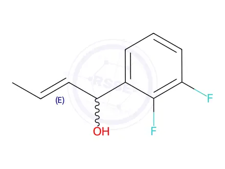 Chemical structure of (E)-1-(2,3-difluorophenyl)but-2-en-1-ol