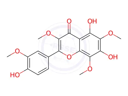 Chemical structure of 4',5,7-Trihydroxy 3,3',6,8-tetramethoxyflavone
