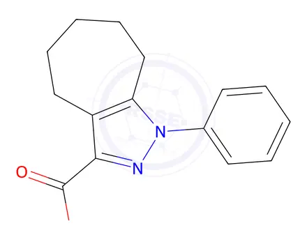 Chemical structure of 1-Phenyl-1H,4H,5H,6H,7H,8H-cyclohepta[c]pyrazole-3-carboxylic Acid