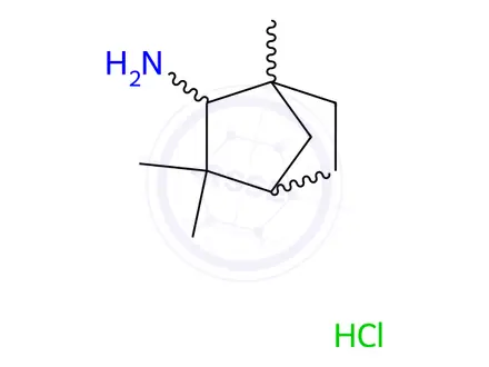 Chemical structure of 2-AMINO-EXO-1,3,3-TRIMETHYLBICYCLO[2.2.1]HEPTANE HYDROCHLORIDE
