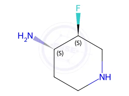 Chemical structure of (3S,4S)-3-Fluoropiperidin-4-amine