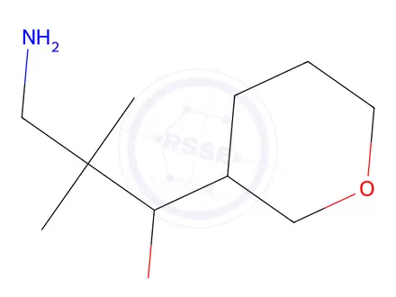 Chemical structure of 3-Amino-2,2-dimethyl-1-(tetrahydro-2h-pyran-3-yl)propan-1-ol