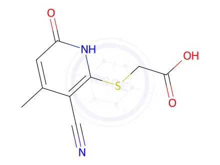 Chemical structure of 2-[(3-cyano-4-methyl-6-oxo-1,6-dihydropyridin-2-yl)sulfanyl]acetic acid