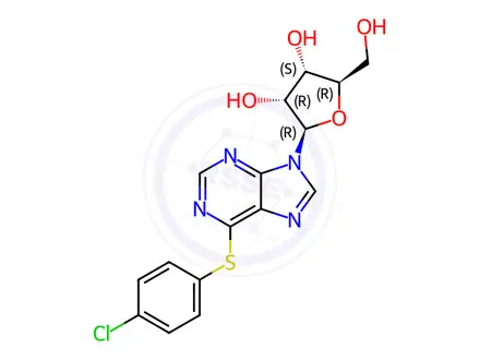 Chemical structure of 6-S-(4-Chlorophenyl)-6-thio-inosine