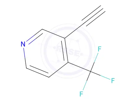 Chemical structure of 3-Ethynyl-4-(trifluoromethyl)pyridine