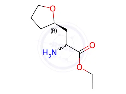 Chemical structure of ethyl 2-amino-3-[(2R)-oxolan-2-yl]propanoate hydrochloride
