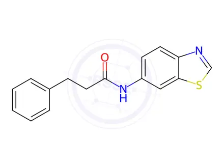 Chemical structure of N-(Benzo[d]thiazol-6-yl)-3-phenylpropanamide