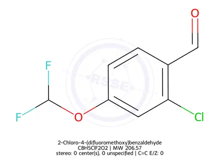 Chemical structure of 2-Chloro-4-(difluoromethoxy)benzaldehyde
