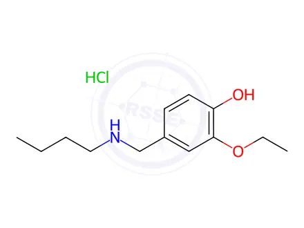 Chemical structure of 4-[(Butylamino)methyl]-2-ethoxyphenol hydrochloride
