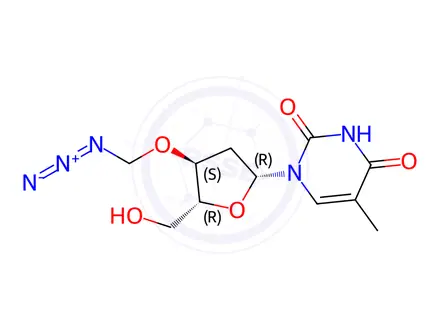 Chemical structure of 3'-O-(Azidomethyl)-2'-deoxythymidine