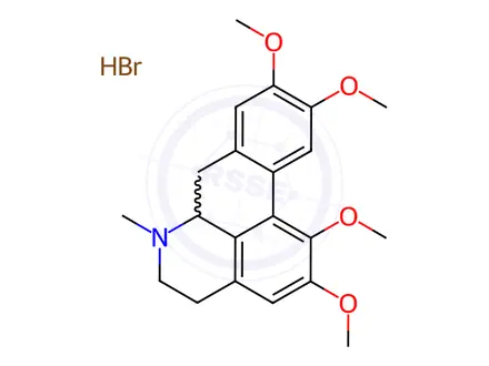 Chemical structure of (±)-Glaucine Hydrobromide