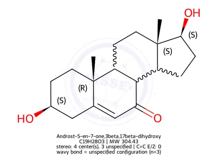 Chemical structure of Androst-5-en-7-one,3beta,17beta-dihydroxy
