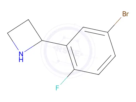 Chemical structure of 2-(5-Bromo-2-fluorophenyl)azetidine
