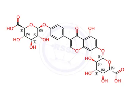 Chemical structure of Genistein Diglucuronide