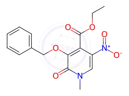 Chemical structure of Ethyl 3-(benzyloxy)-1-methyl-5-nitro-2-oxo-1,2-dihydropyridine-4-carboxylate