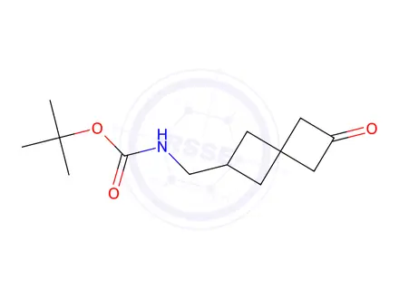 Chemical structure of tert-Butyl ((6-oxospiro[3.3]heptan-2-yl)methyl)carbamate