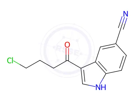 Chemical structure of 3-(4-Chloro-1-oxobutyl)indole-5-carbonitrile